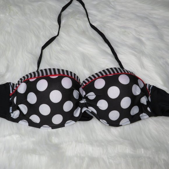 Sailor Style High Waist Halter Tie Bikini Swimsuit - Picture 3 of 5